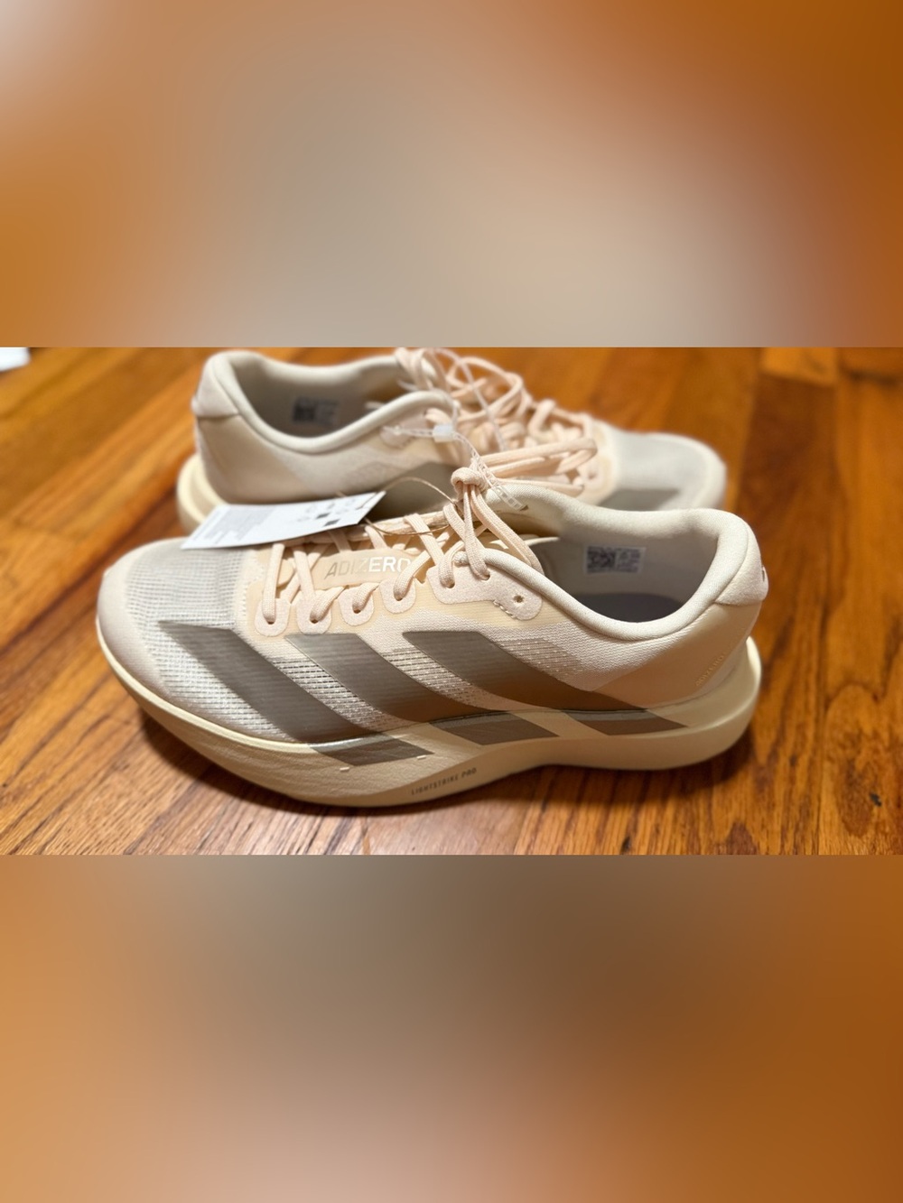 adidas Adizero Running Shoes - Blush Pink and Cream